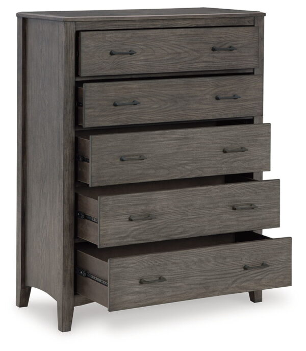 Montillan - Grayish Brown - Five Drawer Chest - Image 3