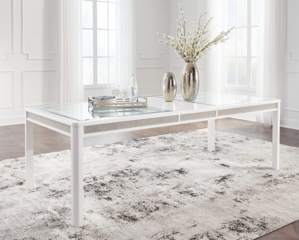 Chalanna - White - Rectangular Dining Room Extension Table - Image 4