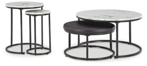 Jusmour - Occasional Nesting Table (Set of 4) - Black / White