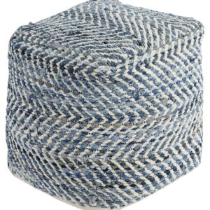 Chevron - Blue - Pouf