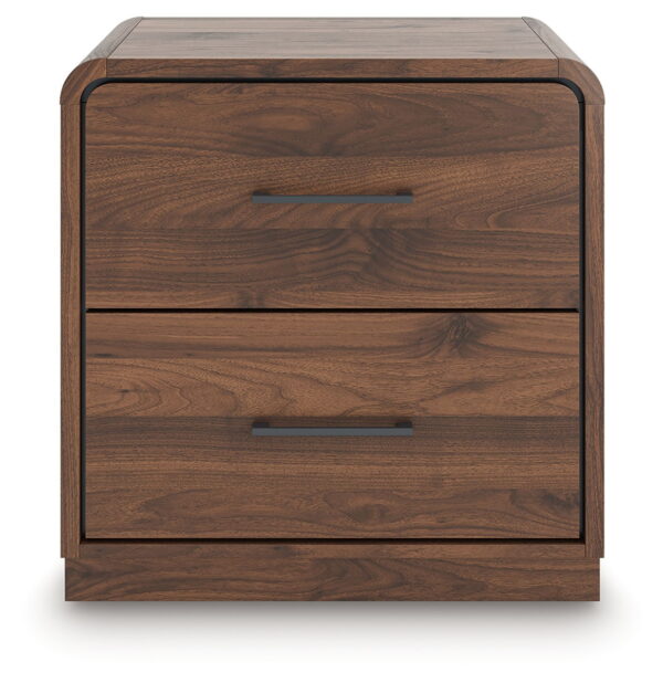 Fortlorn - Walnut Brown - Two Drawer Night Stand - Image 2