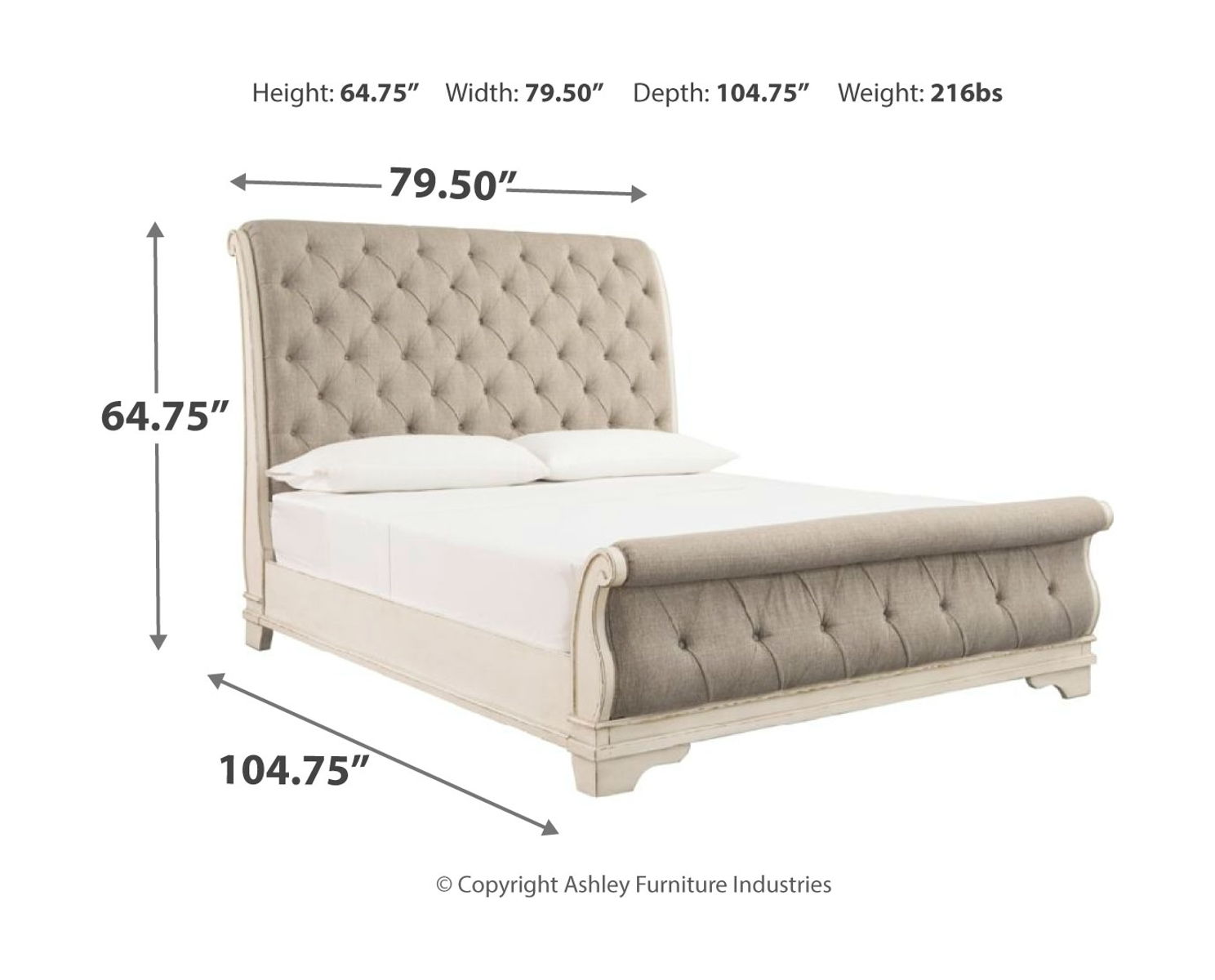 Realyn - Upholstered Sleigh Bed - Image 7