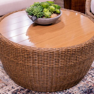 Double Point - Beige - Round Cocktail Table