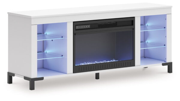Brollevi - White - TV Stand With Fireplace - Image 4
