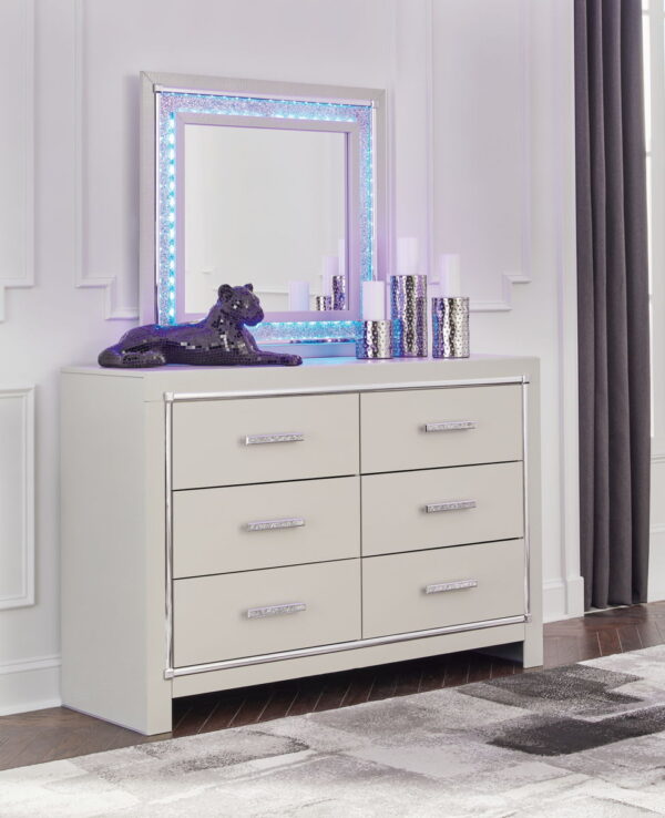 Zyniden - Silver - Dresser And Mirror - Image 3