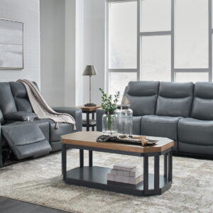 Mindanao - Steel - 2 Pc. - Power Reclining Sofa, Power Reclining Loveseat with Console