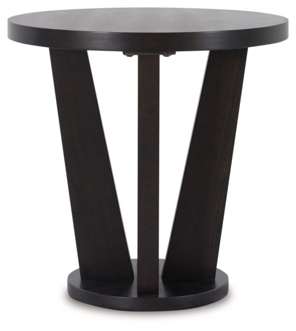 Chasinfield - Dark Brown - Round End Table - Image 3