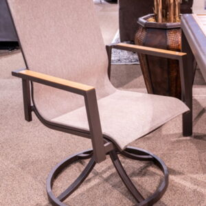 Carmel Highlands - Dark Brown - Sling Swivel Chair (Set of 2)