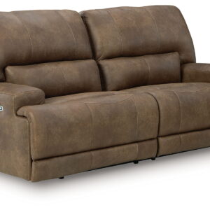 Beckley Place - Earth - 2 Seat Power Reclining Sofa With Adjustable Headrest