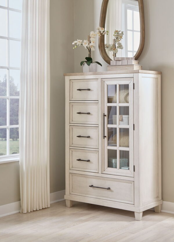 Shaybrock - Antique White / Brown - Door Chest - Image 2