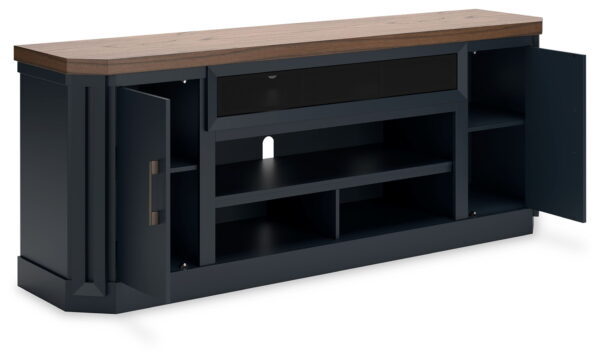 Landocken - Brown / Blue - XL TV Stand W/Fireplace Option - Image 2