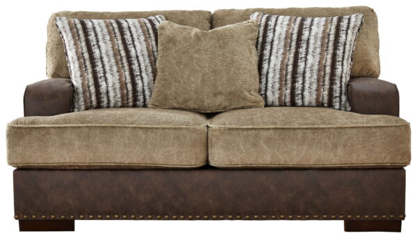Alesbury - Chocolate - Loveseat - Image 3