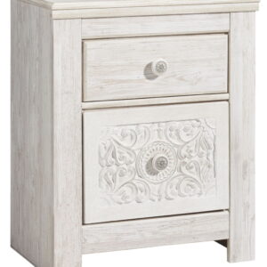 Paxberry - Whitewash - Two Drawer Night Stand