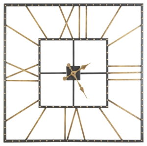 Thames - Wall Clock - Black / Gold Finish