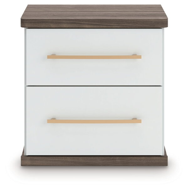 Kendanport - Brown / White - Two Drawer Night Stand - Image 3