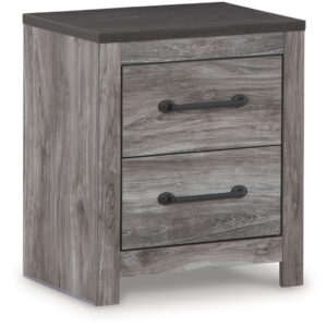 Bronyan - Dark Gray - Two Drawer Night Stand