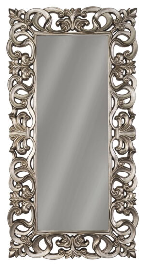 Lucia - Floor Mirror - Antique Silver Finish