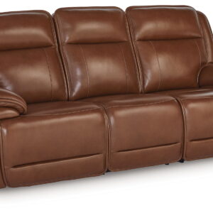 Healy Pier - Chocolate - Power Reclining Sofa / Adj Headrest