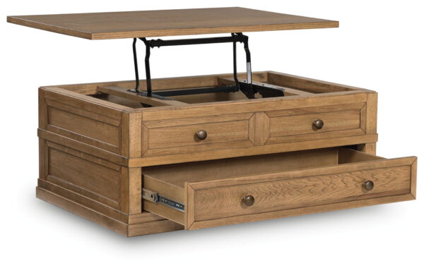 Sharlance - Light Brown - Lift Top Cocktail Table - Image 2