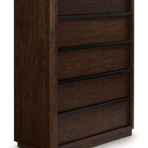 Dilenno - Dark Brown - Five Drawer Chest