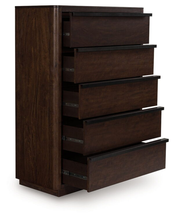 Dilenno - Dark Brown - Five Drawer Chest - Image 2