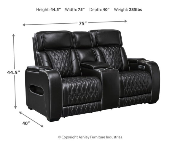 Boyington - Power Reclining Loveseat With Console/Adj Hdrst - Image 2