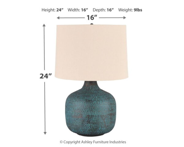 Malthace - Patina - Metal Table Lamp - Image 4