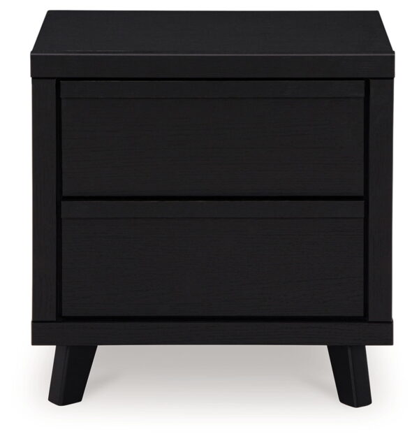 Danziar - Black - Two Drawer Night Stand - Image 4