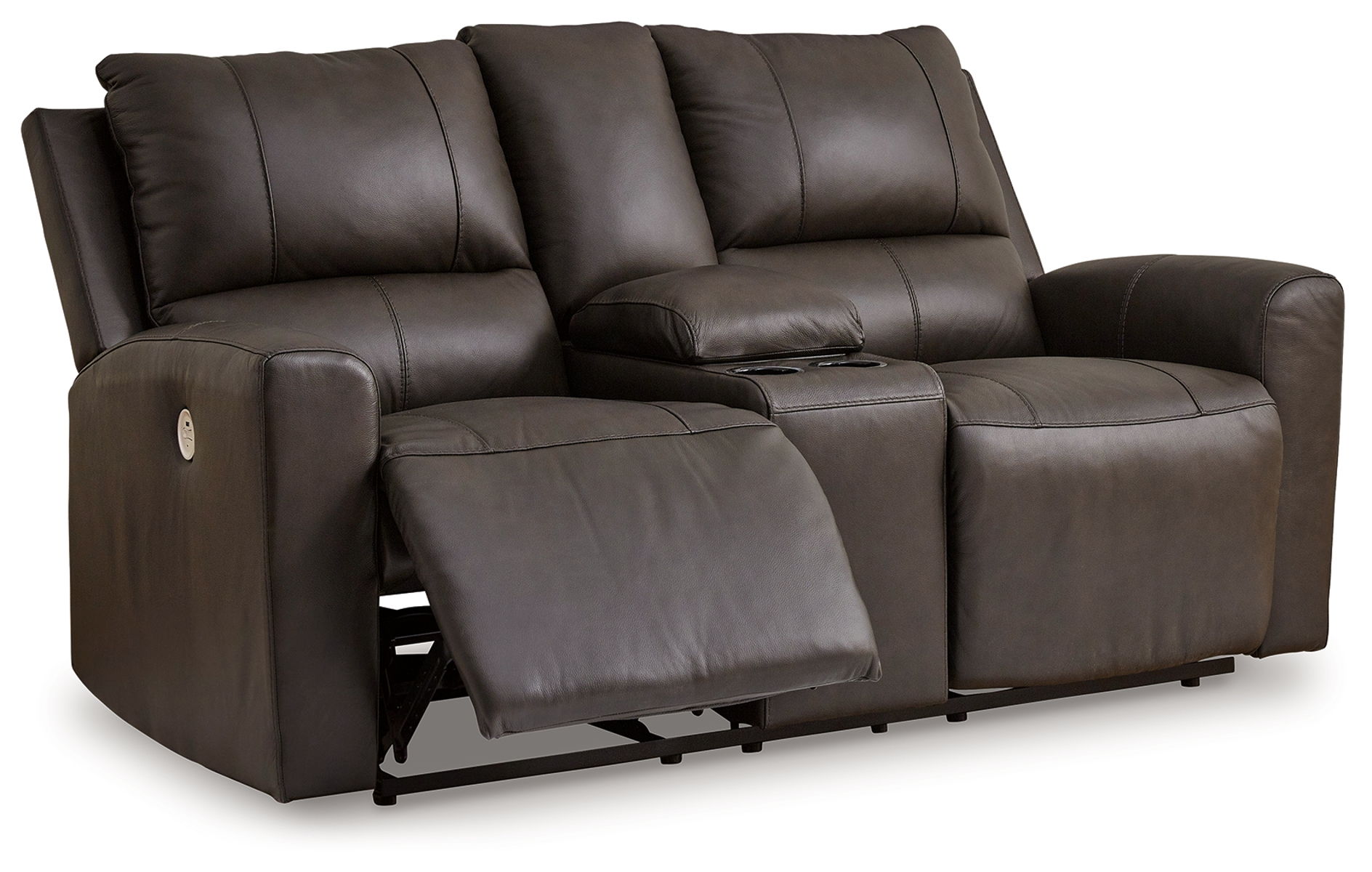 Boxmere - Dbl Power Reclining Loveseat with Console - Storm - Image 2