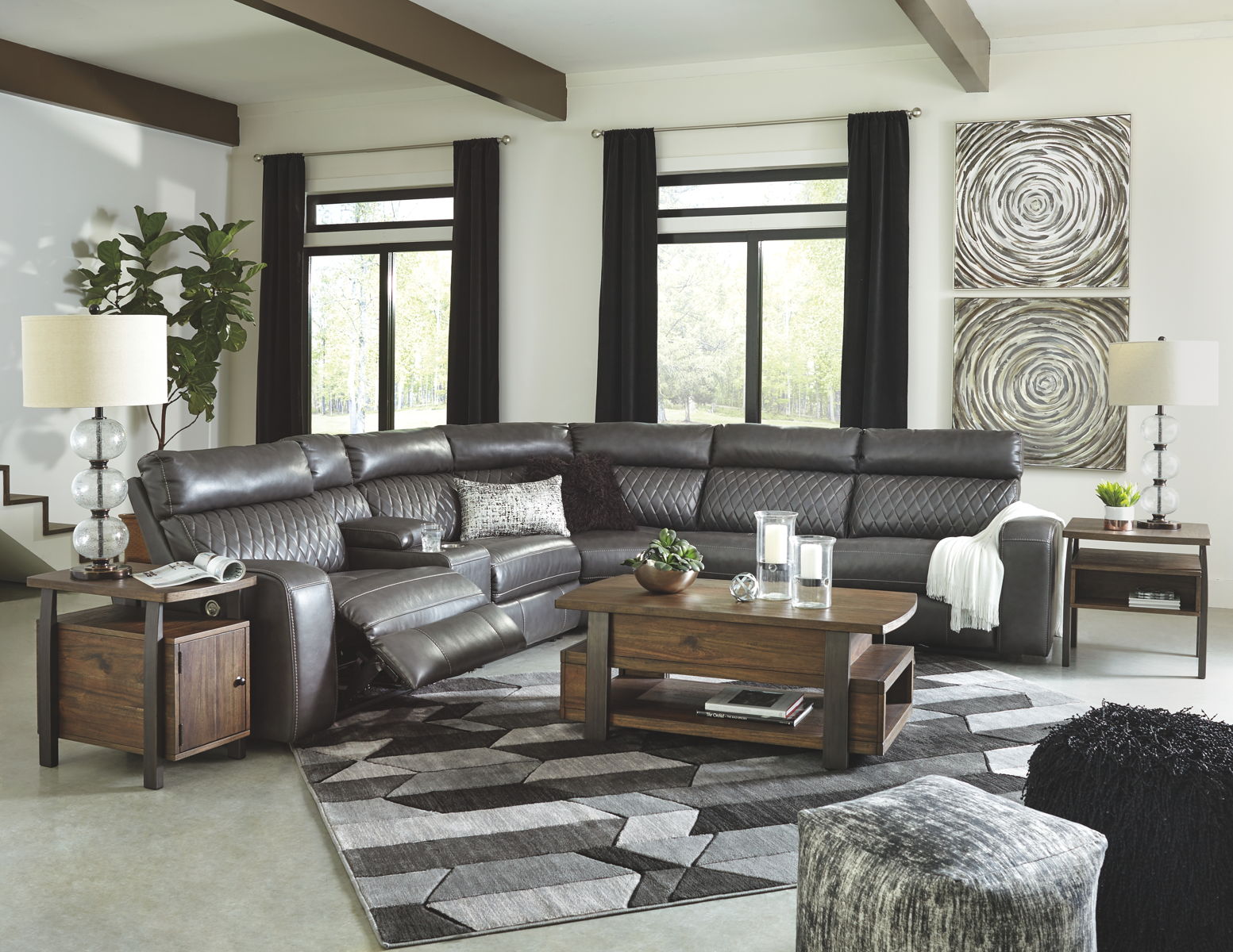 Samperstone - Power Reclining Sectional - Image 6