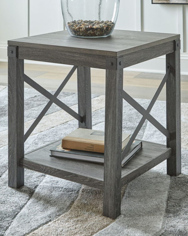 Freedan - Grayish Brown - Square End Table - Image 4