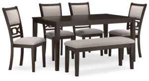 Langwest - Dining Room Table Set (Set of 6) - Brown