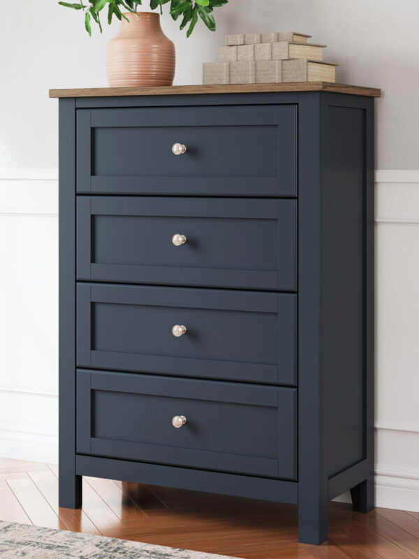 Landocken - Brown / Blue - Four Drawer Chest - Image 2