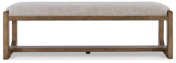 Cabalynn - Oatmeal / Light Brown - Large Uph Dining Room Bench - Image 2