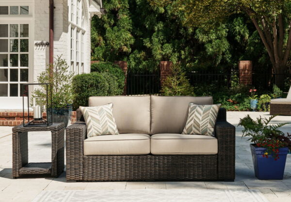 Coastline Bay - Brown - Loveseat W/Cushion - Image 4