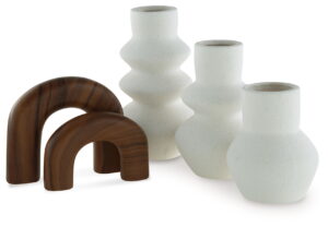 Carterworth - Accessory Set (Set of 5) - White / Brown