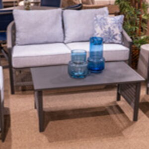 Bridges Beach - Gray - Loveseat, Lounge Chairs, Table Set (Set of 4)