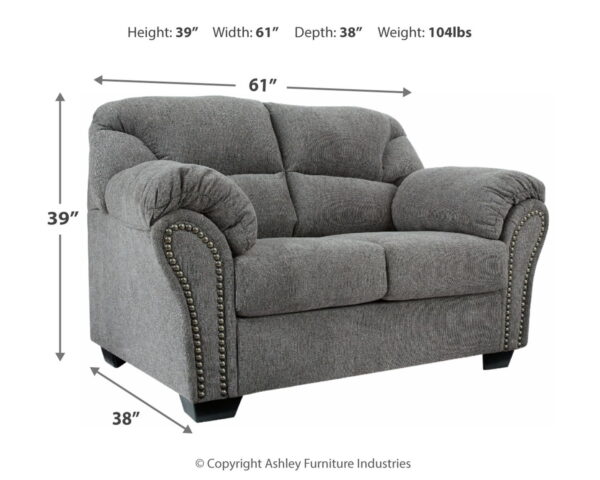 Allmaxx - Pewter - Loveseat - Image 3