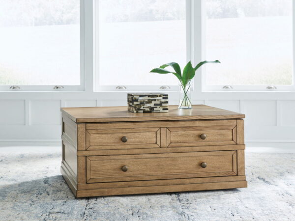 Sharlance - Light Brown - Lift Top Cocktail Table - Image 3