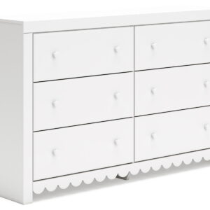 Mollviney - White - Six Drawer Dresser