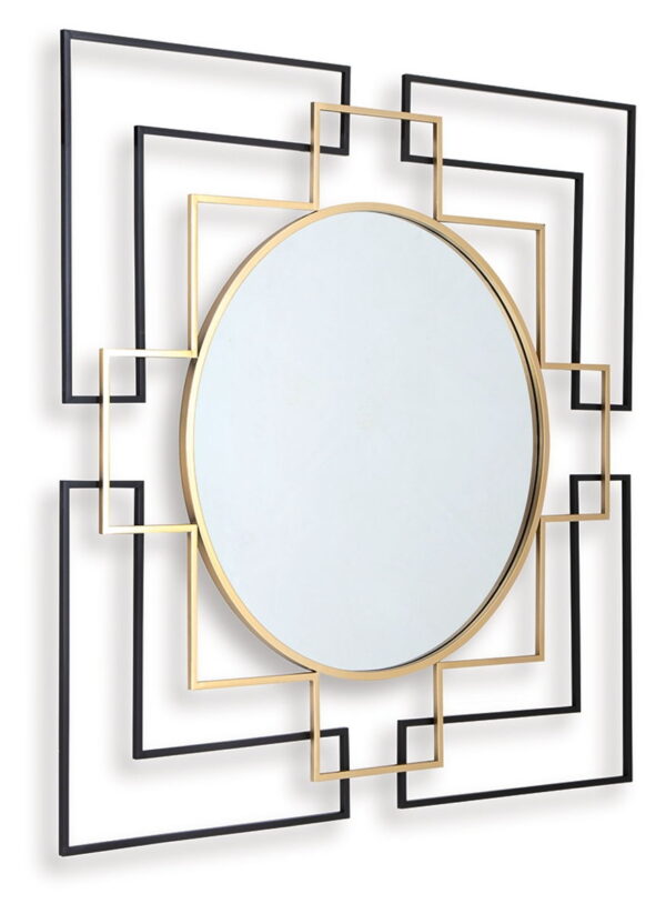 Oceanal - Black / Gold Finish - Accent Mirror - Image 2