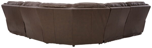 Dunleith - Chocolate - 5-Piece Power Reclining Sectional - Image 4