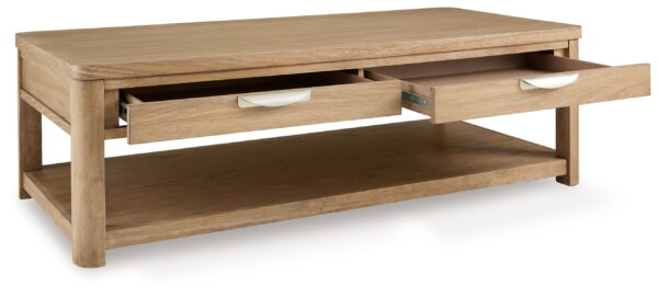 Rencott - Light Brown - Rectangular Cocktail Table - Image 3