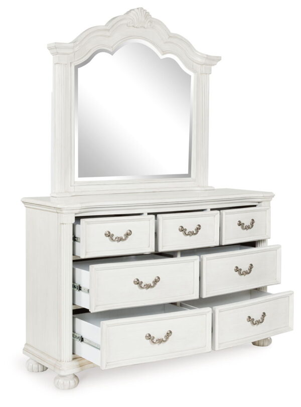 Montelaine - Antique White - Dresser And Mirror - Image 3
