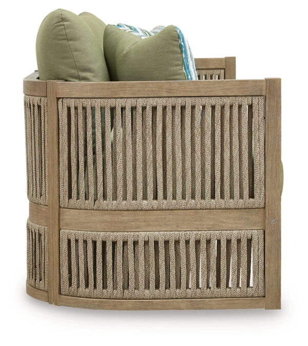 Serena Shores - Beige / Green - Sofa With Cushion - Image 3