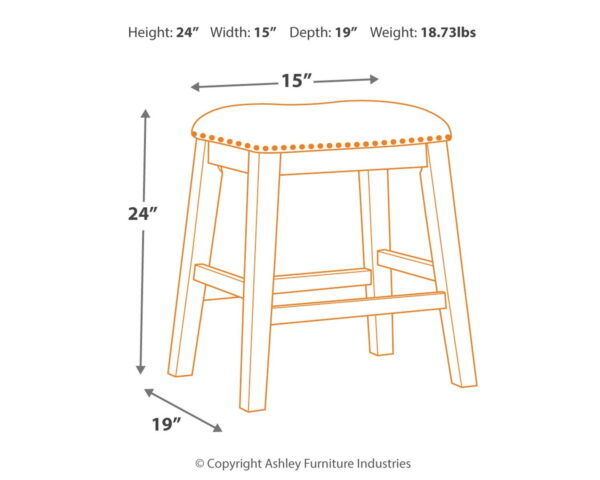 Caitbrook - Gray - Upholstered Stool (Set of 2) - Image 2