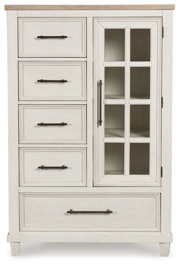 Shaybrock - Antique White / Brown - Door Chest - Image 4