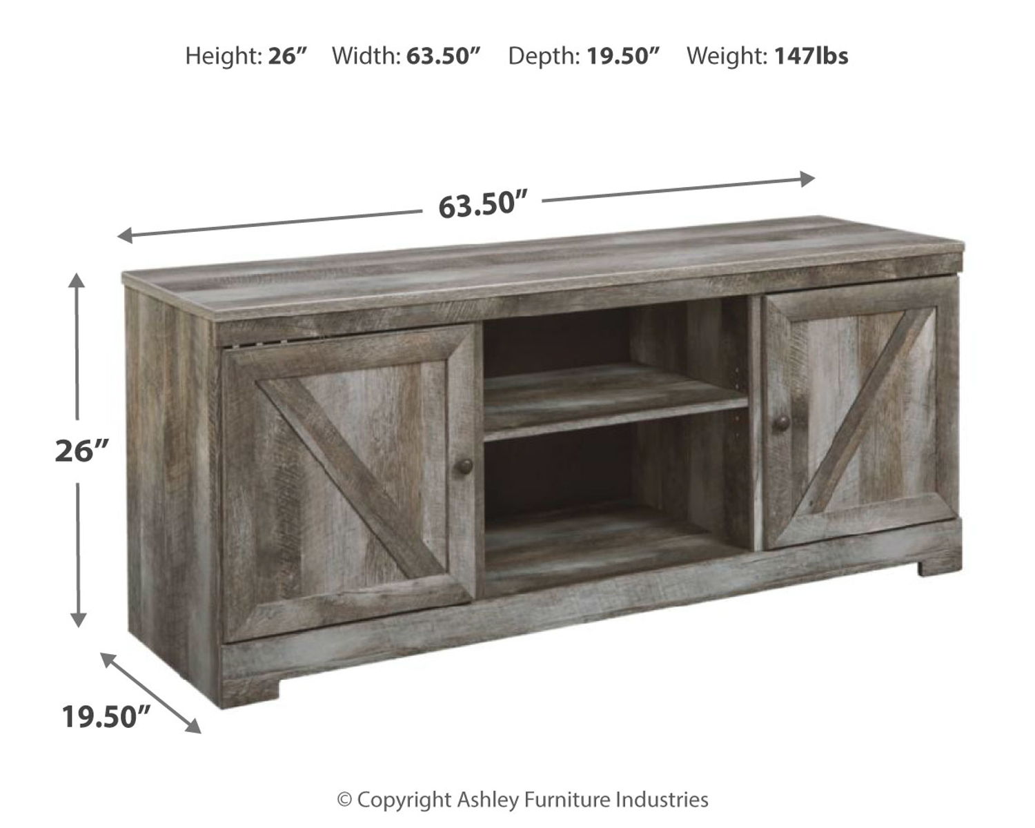 Wynnlow - TV Stand With Fireplace Option - Image 3