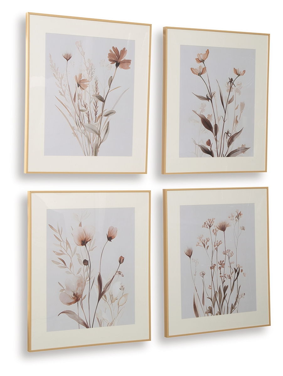 Chettings - Wall Art Set (Set of 4) - Beige / Gray / Blush - Image 3