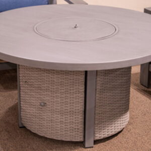Half Moon Beach - Gray - Round Fire Pit Table